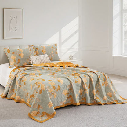 Ownkoti Ginkgo Leaf Organic Cotton Reversible Quilt - image 64