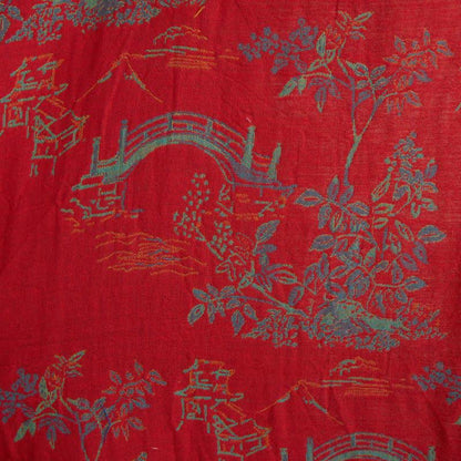 Ownkoti Oriental Bridge & Tree Cotton Kimono Robe - image 6