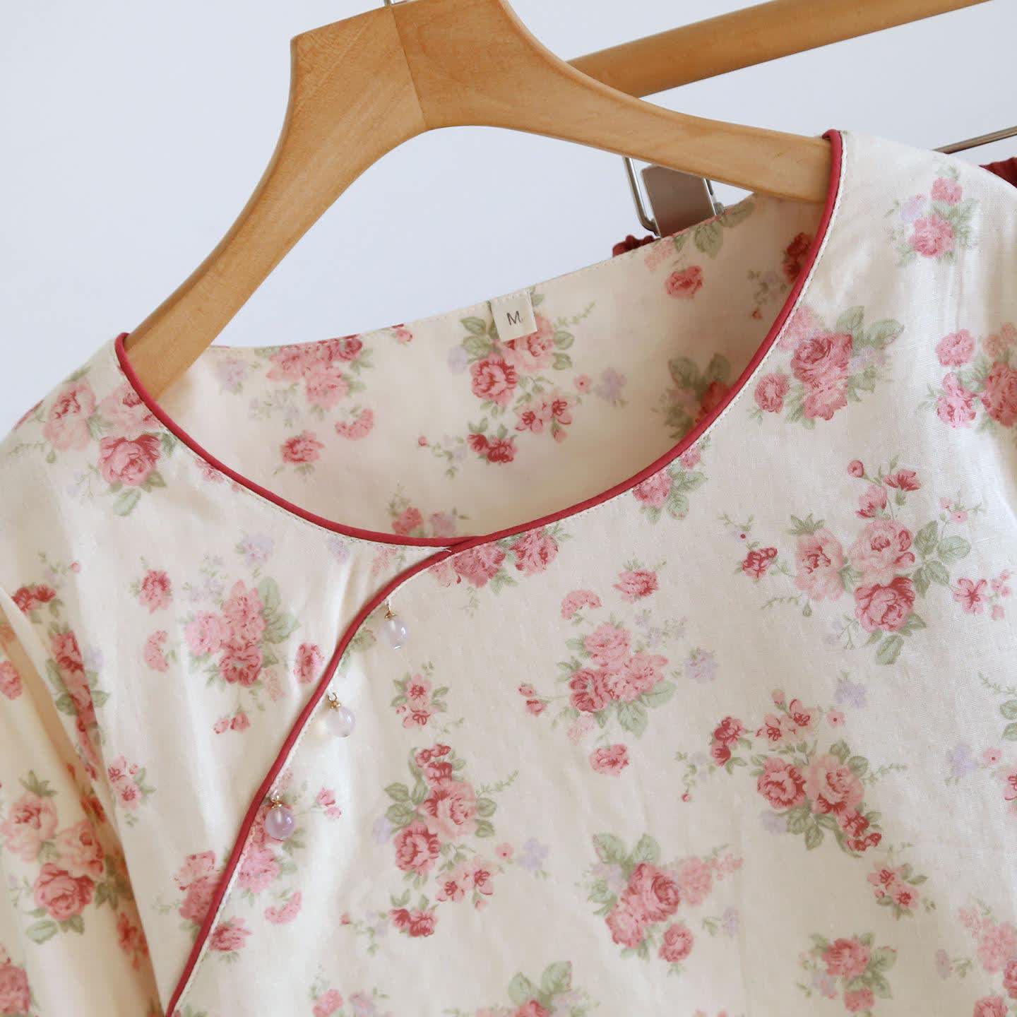 Ownkoti Romantic Rose Cotton Gauze Pajamas - image 3