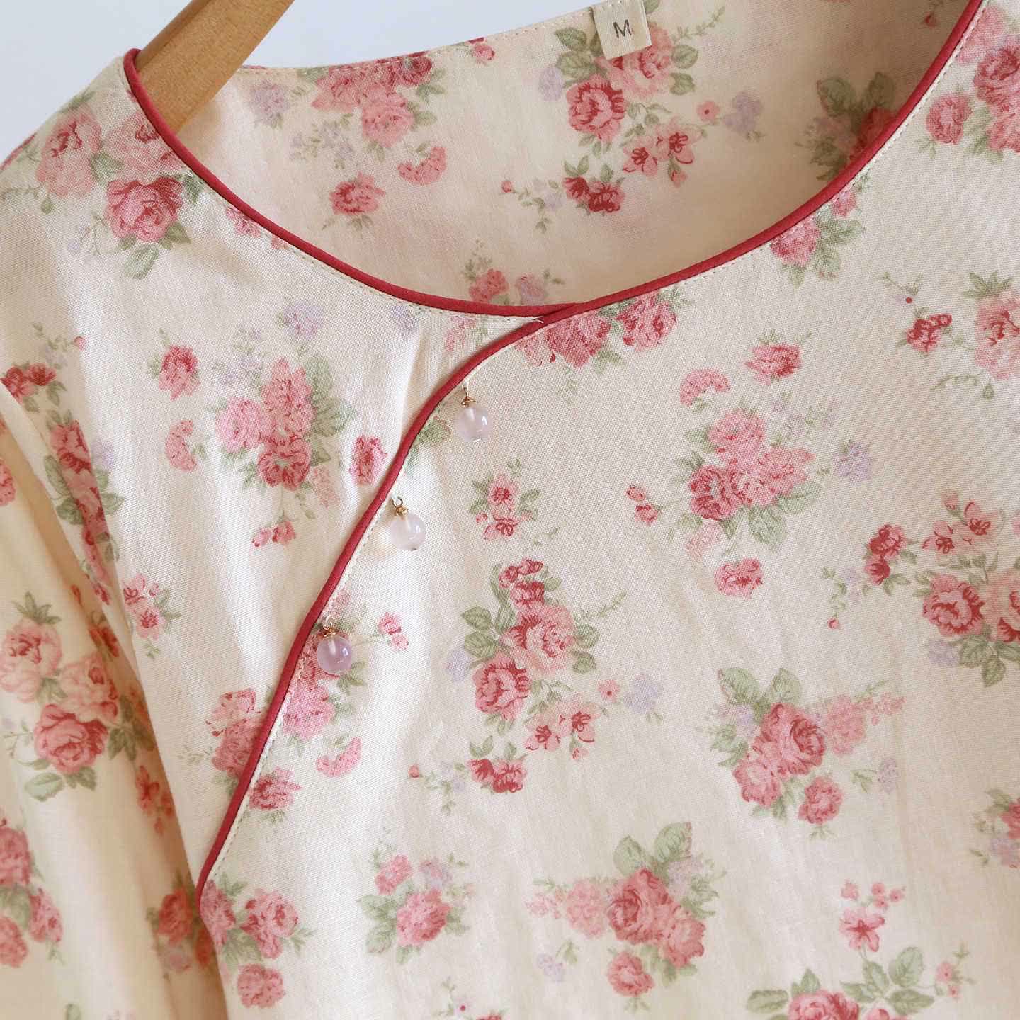 Ownkoti Romantic Rose Cotton Gauze Pajamas - image 4
