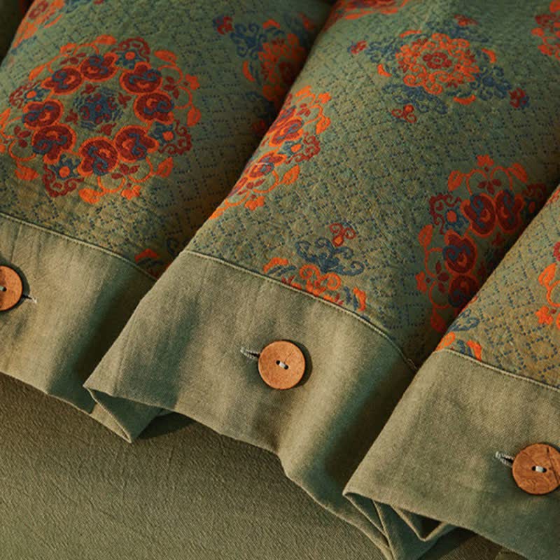 Ownkoti Vintage Geometric Cotton Double Gauze Bedding Set(4PCS) - image 7