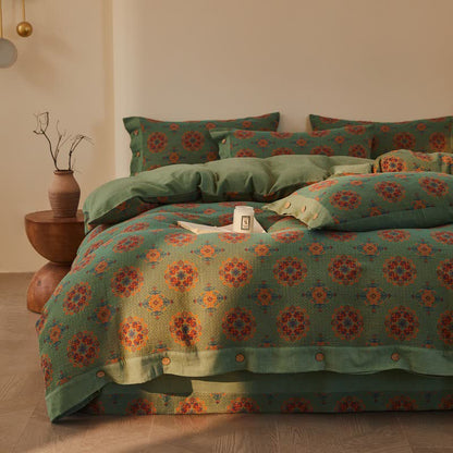 Ownkoti Vintage Geometric Cotton Double Gauze Bedding Set(4PCS) - image 2