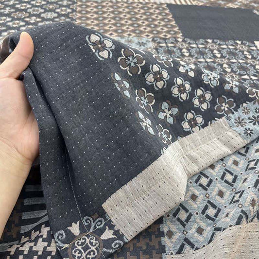 Ownkoti Vintage Patchwork Cotton Double Gauze Bedspread - 2PCS Pillowcases - 19" x 29" - image 0