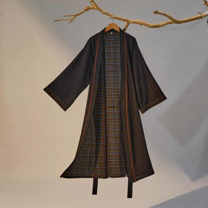 Ownkoti Plaid Organic Cotton Kimono Yukata Robe - image 2