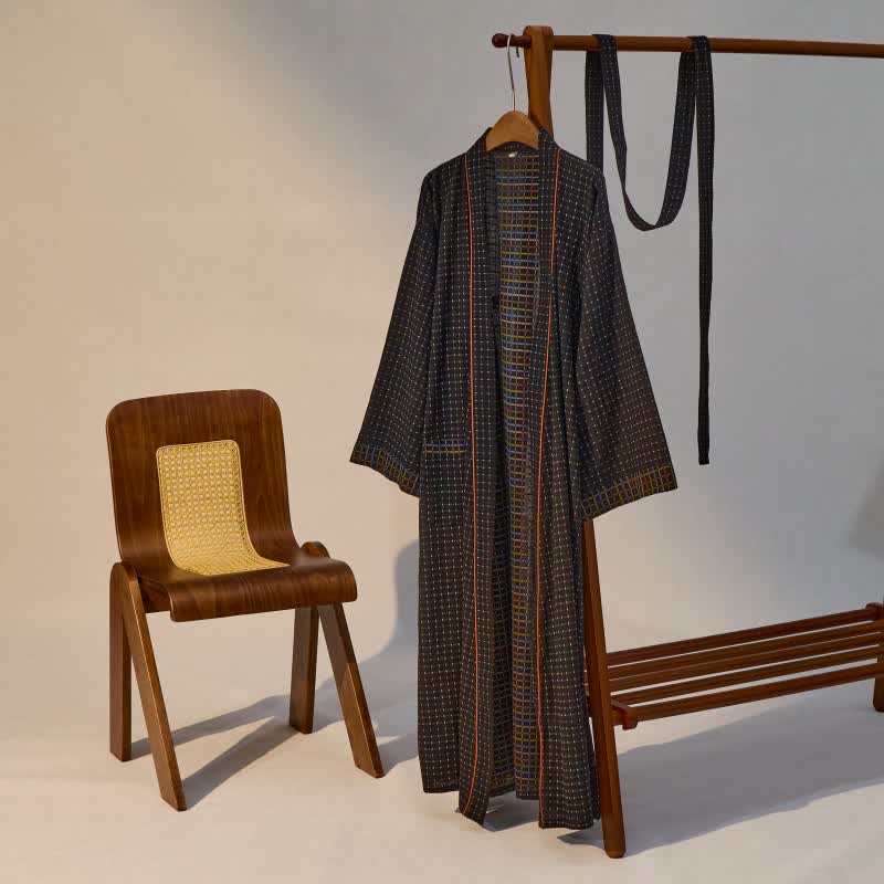 Ownkoti Plaid Organic Cotton Kimono Yukata Robe - image 3