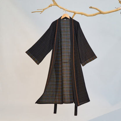 Ownkoti Plaid Organic Cotton Kimono Yukata Robe - image 1
