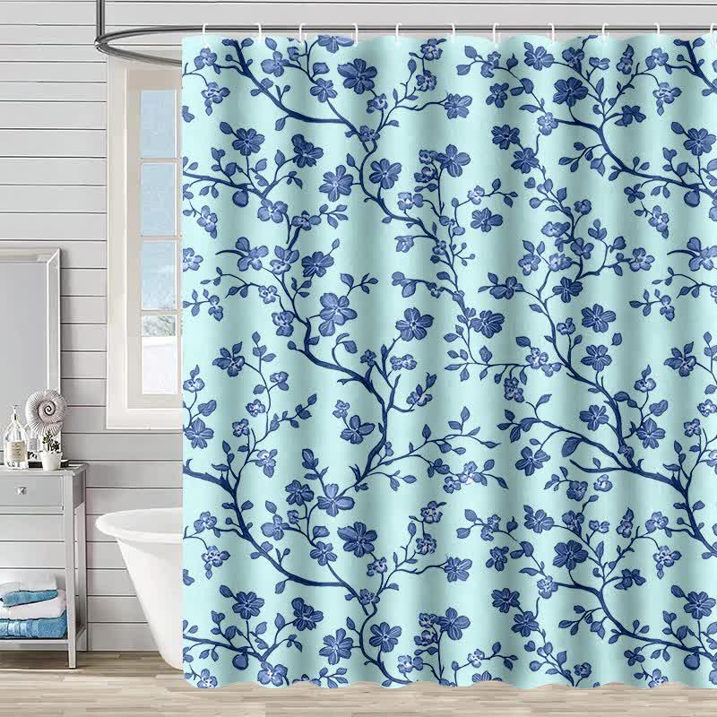 Ownkoti Floral Branch Print Shower Curtain - Lake Green - 90"W x 71"L - image 6