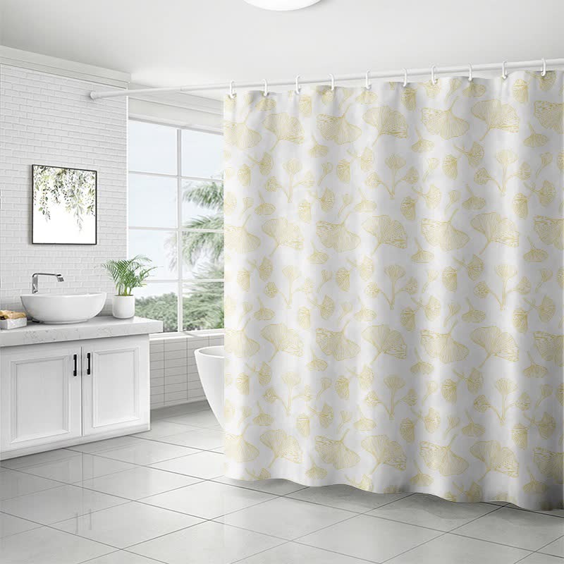 Ownkoti Ginkgo Inspired Print Shower Curtain - image 5