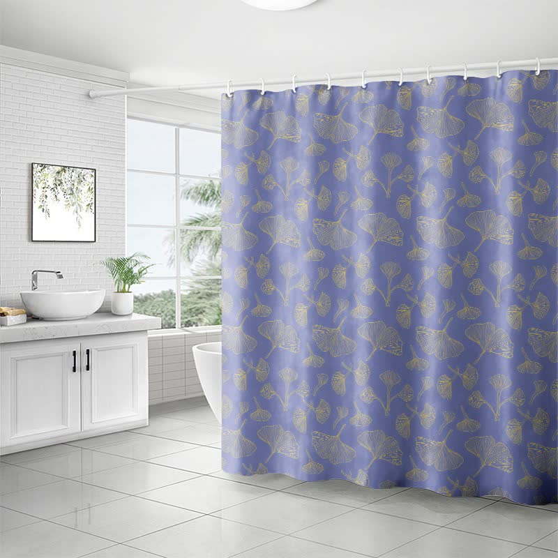 Ownkoti Ginkgo Inspired Print Shower Curtain - image 1