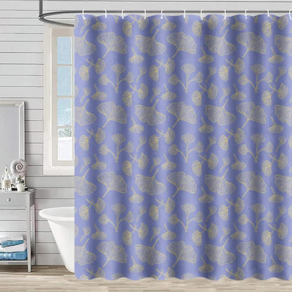 Ownkoti Ginkgo Inspired Print Shower Curtain - Purple - 90"W x 71"L - image 0