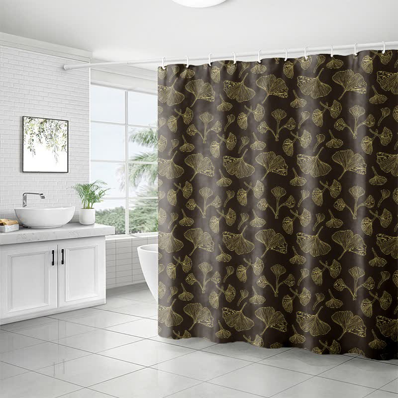 Ownkoti Ginkgo Print Shower Curtain - Thumbnail 5