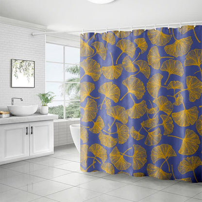 Ownkoti Artistic Ginkgo Leaf Print Shower Curtain - image 5