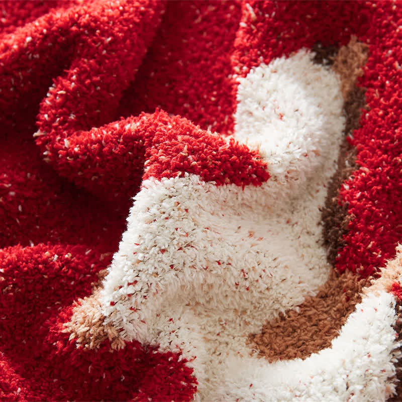 Ownkoti Festive Horse Motif Soft Knit Throw Blanket - image 8