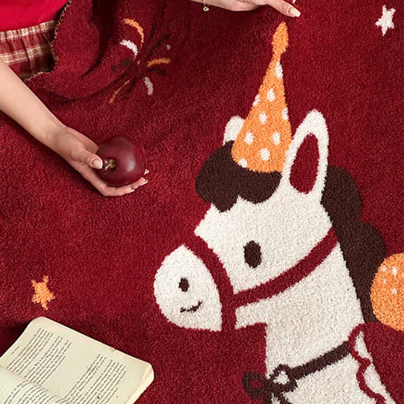 Ownkoti Exquisite Horse Knit Festive Throw Blanket - image 9