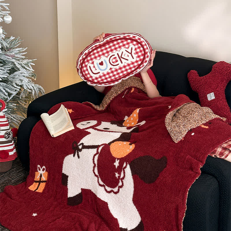 Ownkoti Exquisite Horse Knit Festive Throw Blanket - image 3