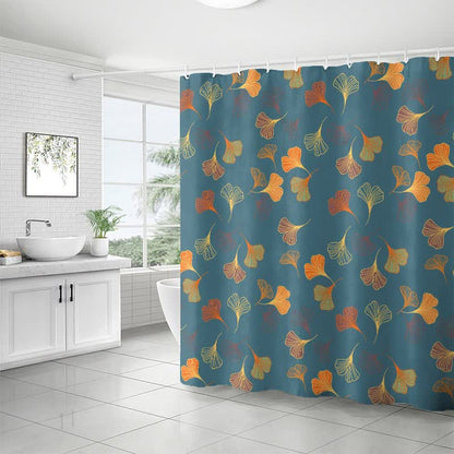 Ownkoti Elegant Ginkgo Leaf Print Shower Curtain - image 1
