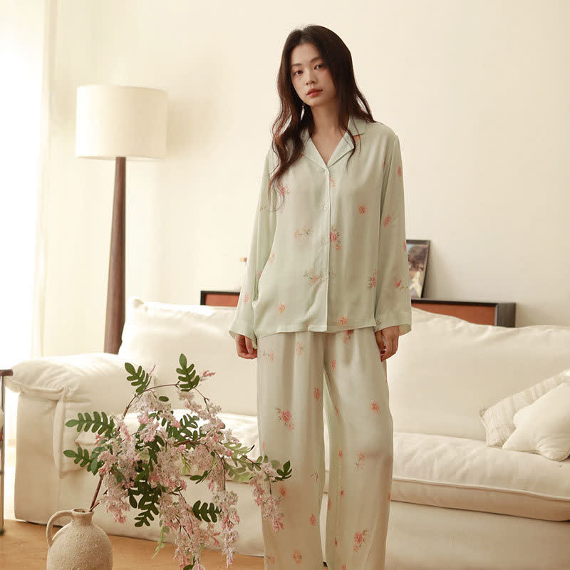 Ownkoti Fresh Green Floral Pajama Set - image 1