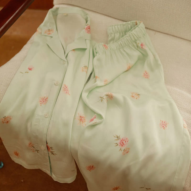 Ownkoti Fresh Green Floral Pajama Set - image 11
