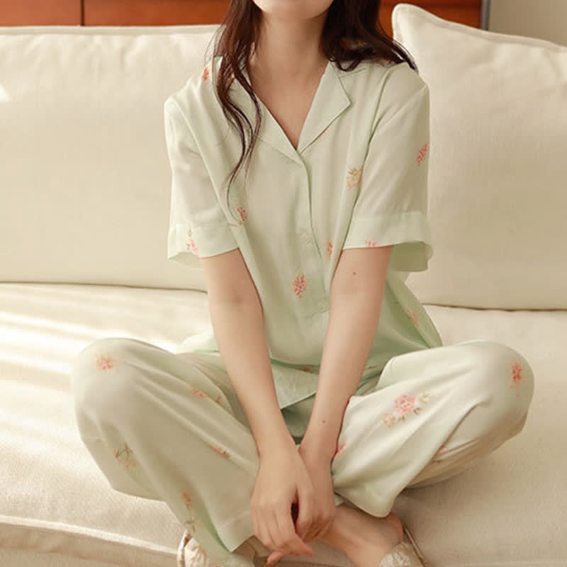 Ownkoti Fresh Green Floral Pajama Set - image 16
