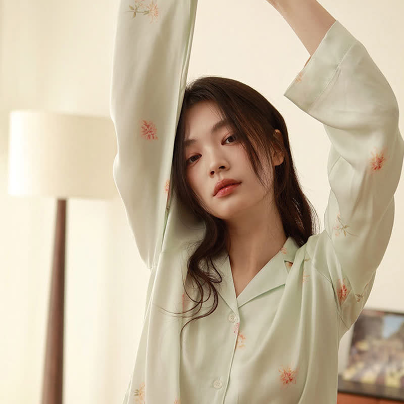 Ownkoti Fresh Green Floral Pajama Set - image 8