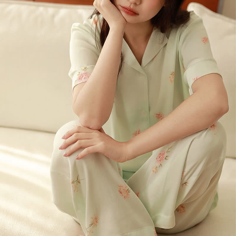 Ownkoti Fresh Green Floral Pajama Set - image 19