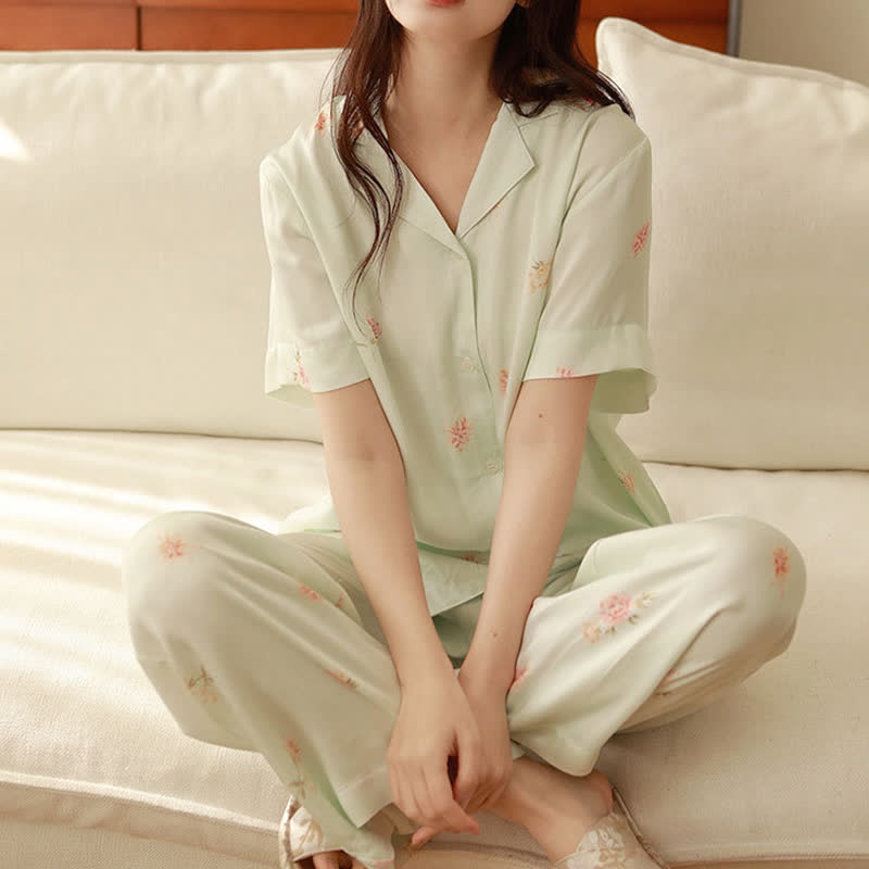 Ownkoti Fresh Green Floral Pajama Set - image 20