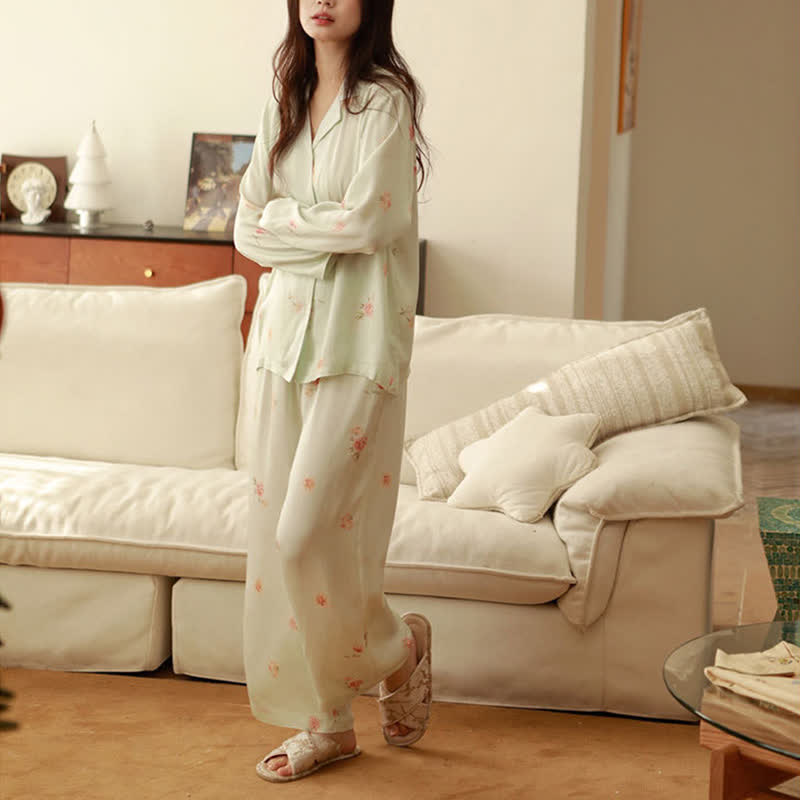 Ownkoti Fresh Green Floral Pajama Set - image 5
