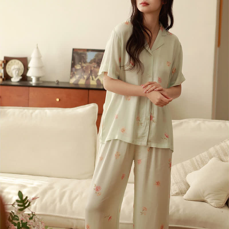 Ownkoti Fresh Green Floral Pajama Set - image 17