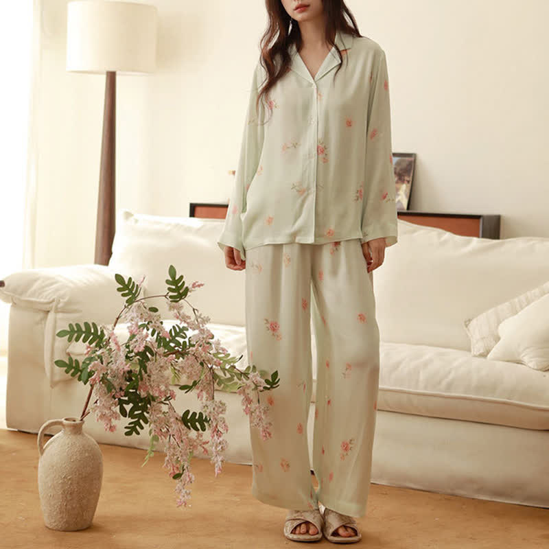 Ownkoti Fresh Green Floral Pajama Set - image 4