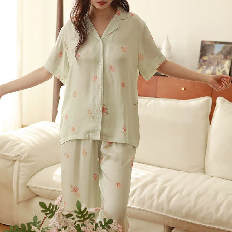 Ownkoti Fresh Green Floral Pajama Set - image 18