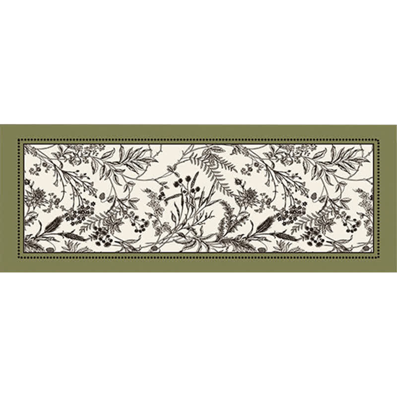 Ownkoti Vintage Elegant Floral Floor Rug - Green - 39" x 79" - image 1