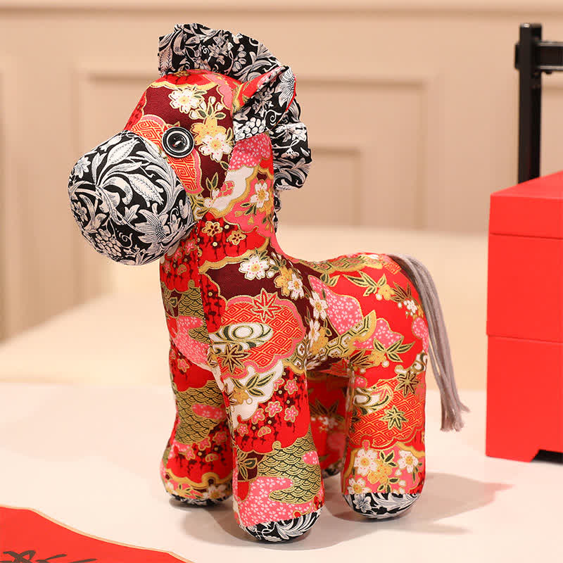 Ownkoti Vibrant Oriental Style Horse Toy Decoration - Red Cloud - 2PCS - 14"H - image 7