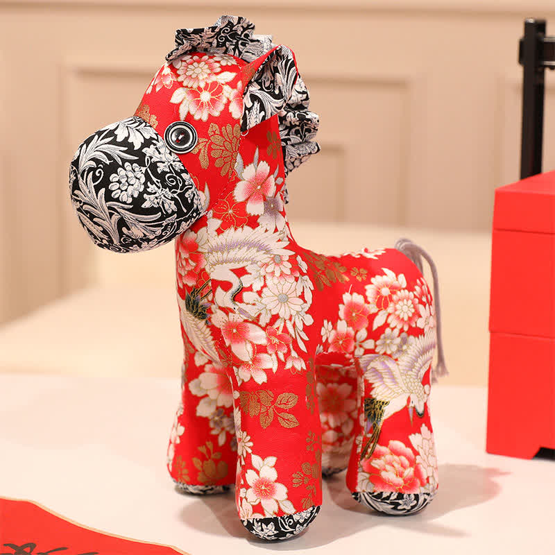 Ownkoti Vibrant Oriental Style Horse Toy Decoration - Red Crane - 2PCS - 14"H - image 12