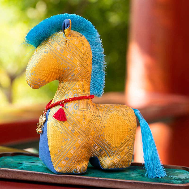 Ownkoti Heritage Style Artisan Horse Plushie - Yellow - 2PCS - 12"H - image 20