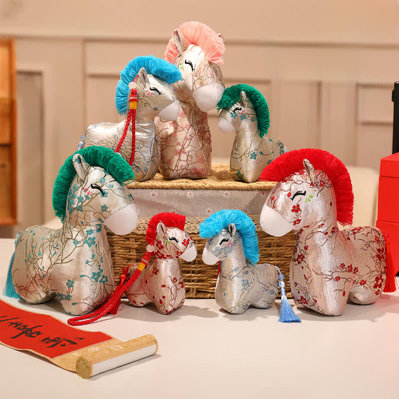 Ownkoti Chinese Zodiac Stuffed Horse Home Decor - Set (4 Colors) - 4PCS - 8"H - image 0