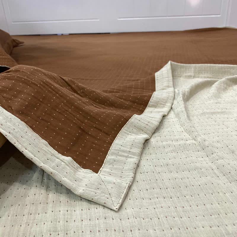 Ownkoti Minimal Dot Cotton Double Gauze Bedspread - image 3