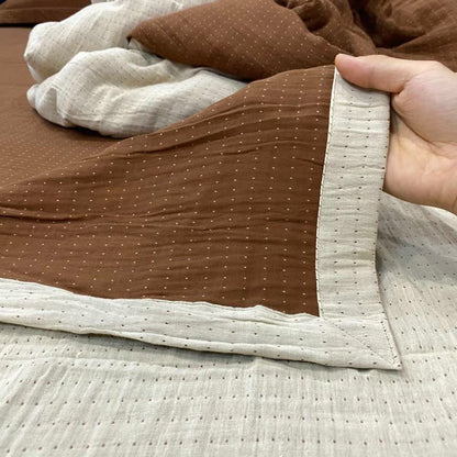 Ownkoti Minimal Dot Cotton Double Gauze Bedspread - image 1