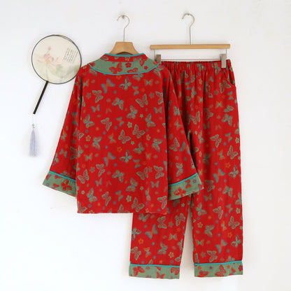 Ownkoti Oriental Style Butterfly Cotton Pajama Set - image 2