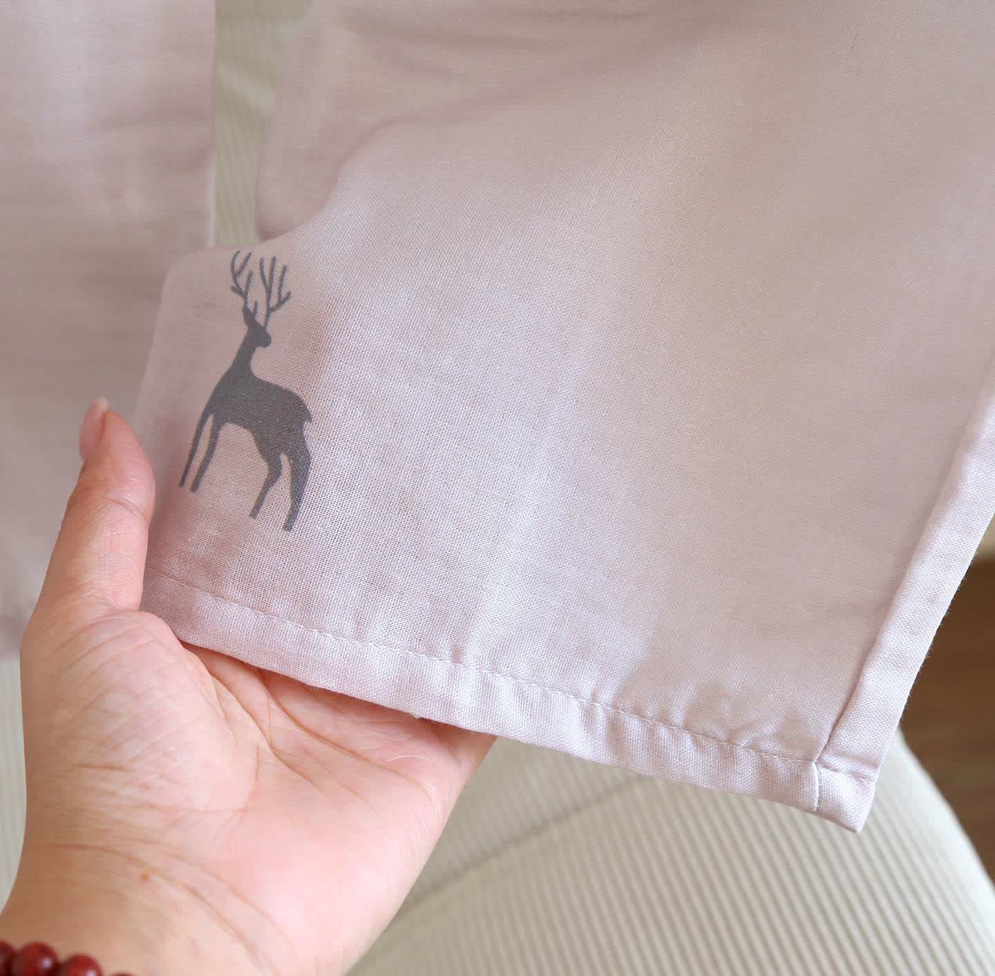 Ownkoti Deer Kimono Cotton Gauze Loungewear Set - image 7