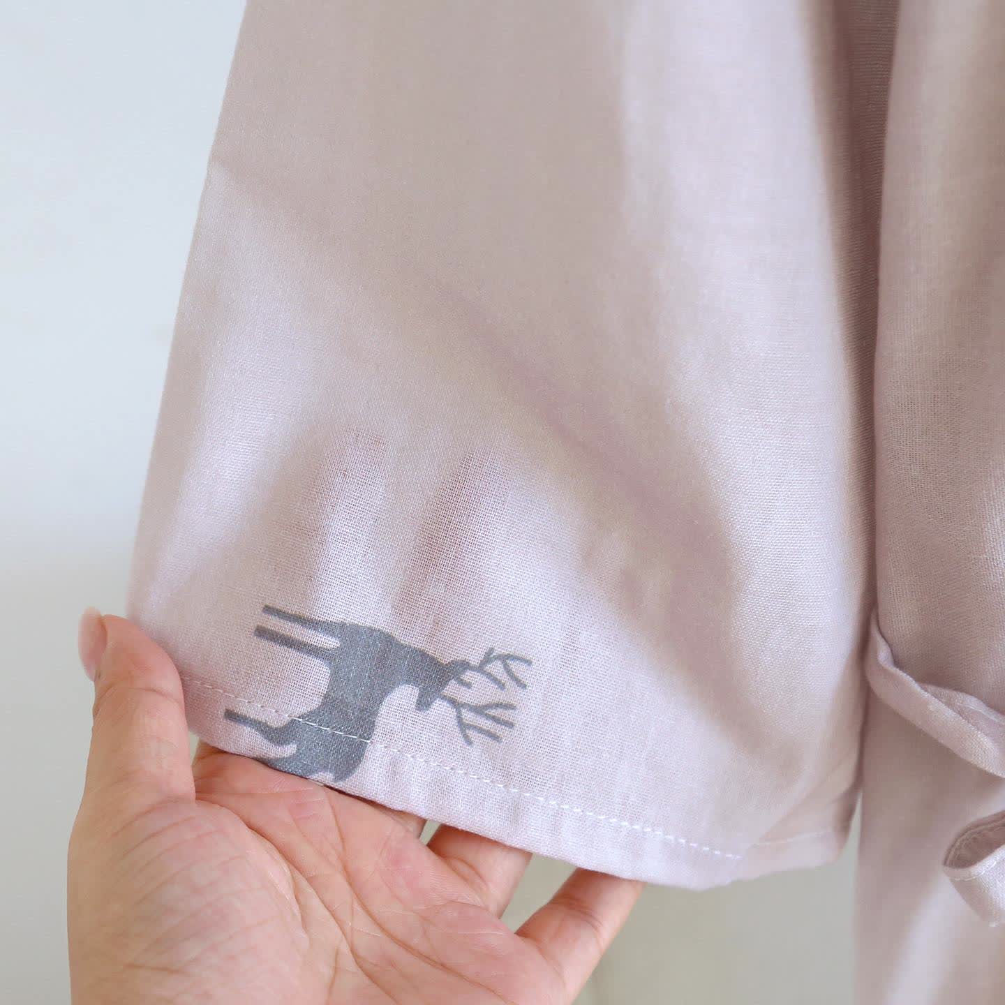 Ownkoti Deer Kimono Cotton Gauze Loungewear Set - image 8