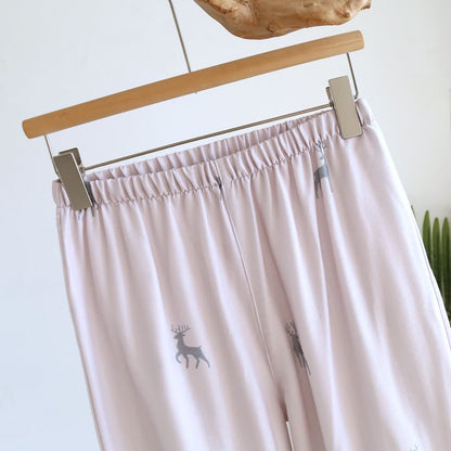 Ownkoti Deer Kimono Cotton Gauze Loungewear Set - image 9