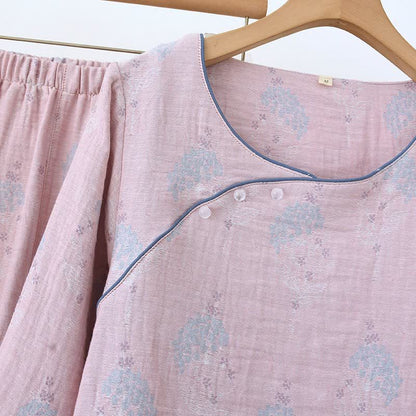 Ownkoti Muted Floral Vintage Cotton Pajama Set - image 5