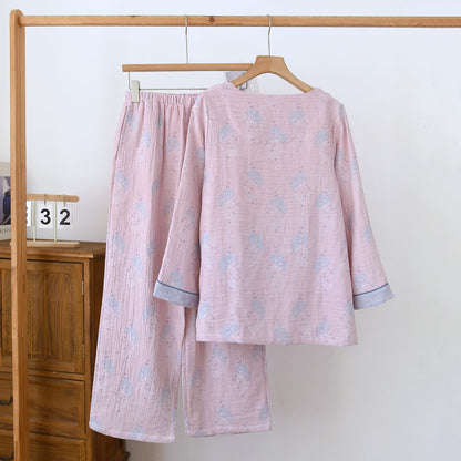 Ownkoti Muted Floral Vintage Cotton Pajama Set - image 3