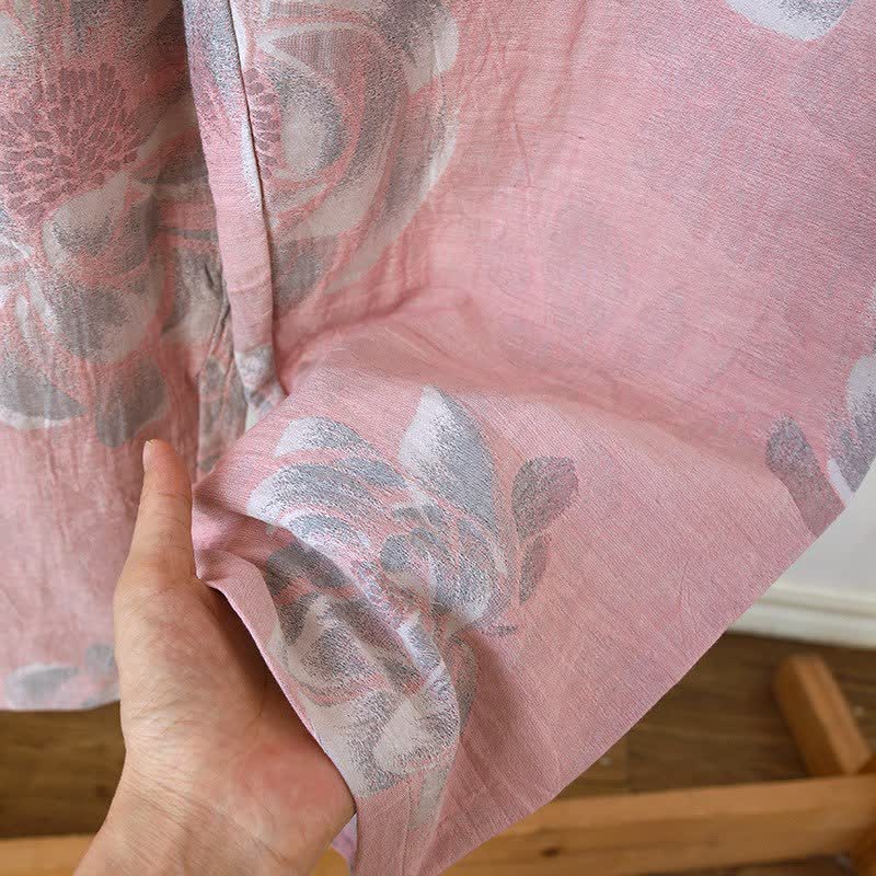 Ownkoti Peony Mandarin Collar Cotton Pajama Set - image 6