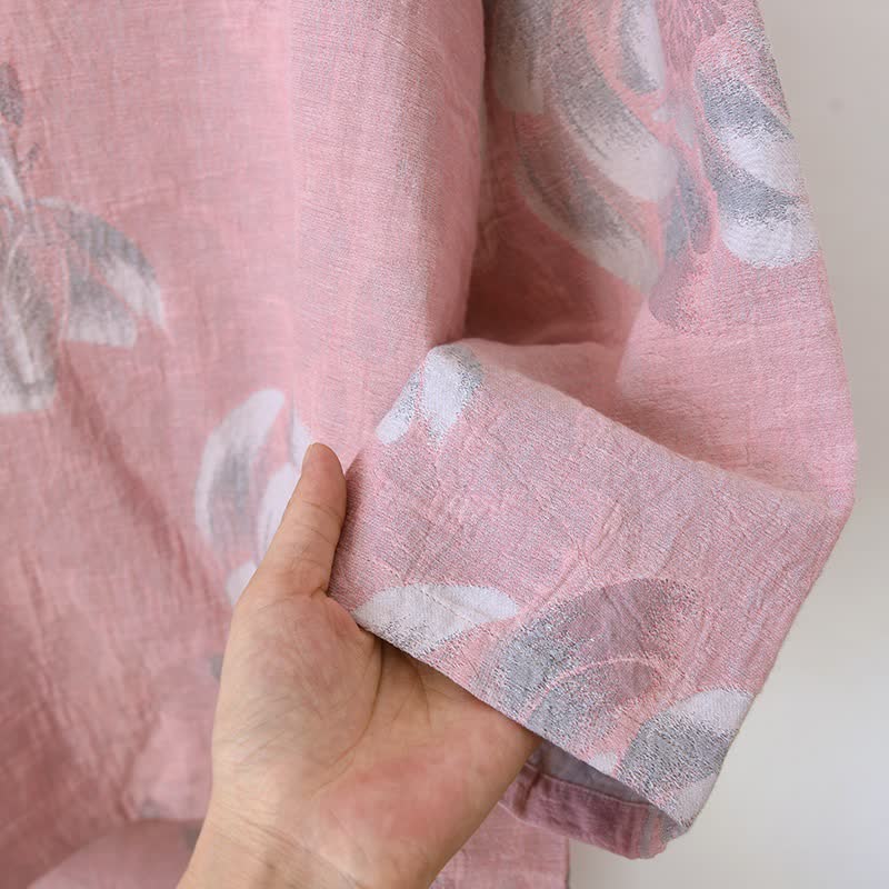Ownkoti Peony Mandarin Collar Cotton Pajama Set - image 5