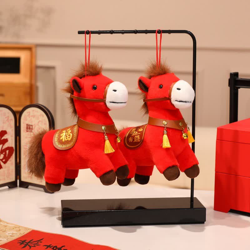 Ownkoti Red Zodiac Horse Decorative Plush Toy  - image 4