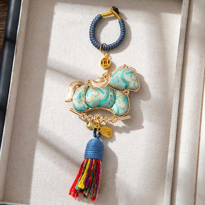 Ownkoti Handmade Oriental Horse Decorative Hanging Ornament - Blue - 2PCS - 1.97"W x 5.79"L - image 8