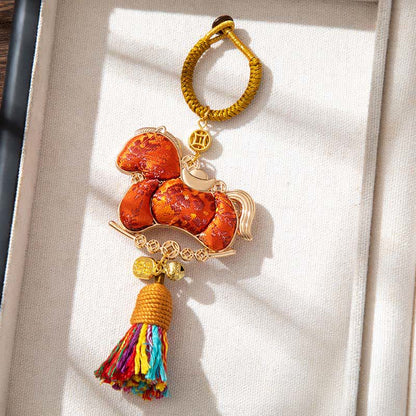 Ownkoti Handmade Oriental Horse Decorative Hanging Ornament - Orange - 2PCS - 1.97"W x 5.79"L - image 11