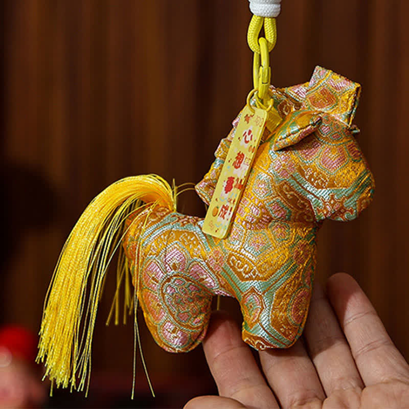 Ownkoti Vintage Zodiac Horse Hanging Ornament - Yellow - 4PCS - 4.33"W x 9.05"L - image 3