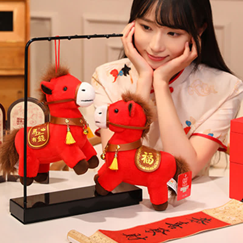 Ownkoti Red Zodiac Horse Decorative Plush Toy  - image 3